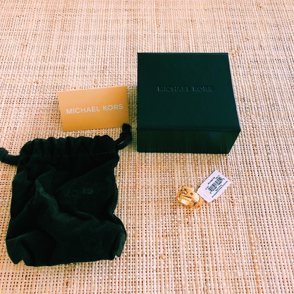 Michael Kors gold buckle ring - BNWT